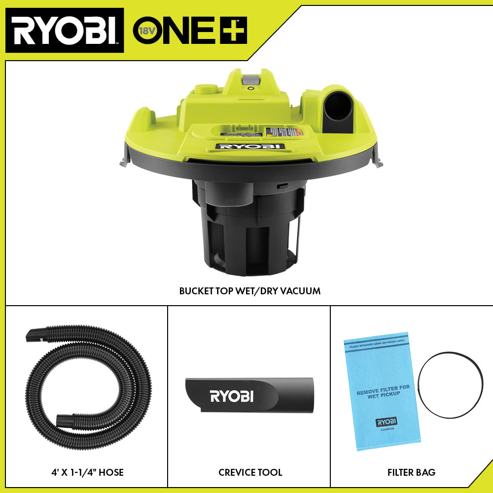 18V ONE+ BUCKET TOP WET/DRY VACUUM  Image 2