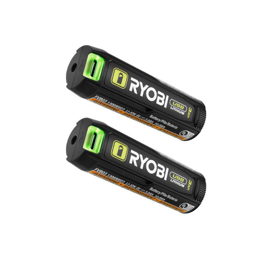 USB LITHIUM 3AH LITHIUM RECHARGEABLE BATTERY (2-PACK) RYOBI Tools
