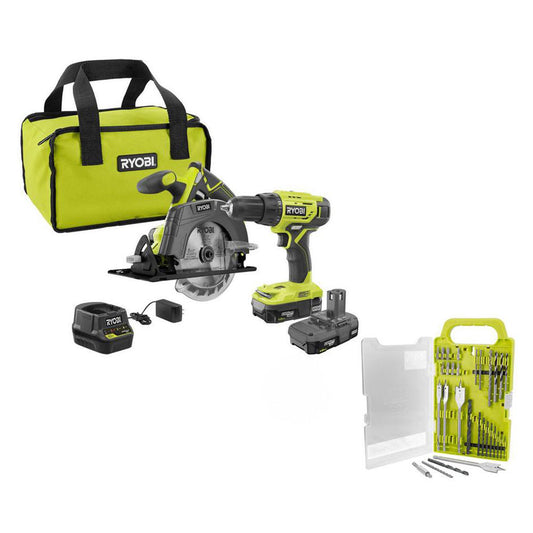 18V ONE+ 2-Tool Combo Kit with 31 PC. Drilling & Driving Kit RYOBI Tools