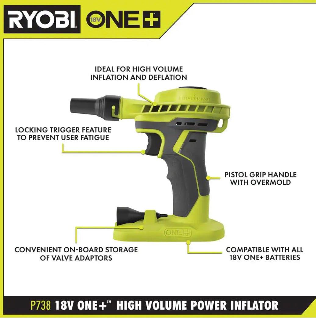 18V ONE+ High Volume Power Inflator  Image 2