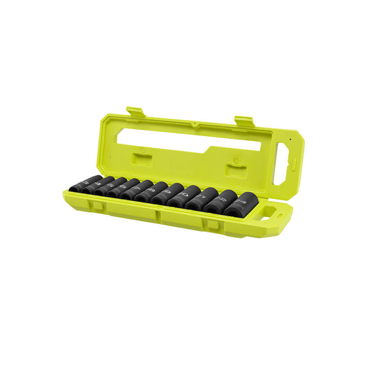 11 PC. Metric 1/2" Drive Deep Impact Socket Set RYOBI Tools