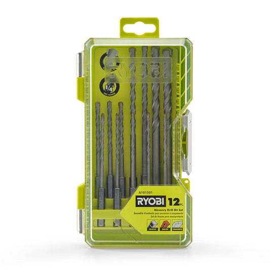 12 PC. Masonry Drill Bit Set RYOBI Tools