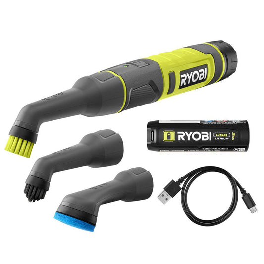 USB LITHIUM DETAIL SCRUBBER KIT RYOBI Tools