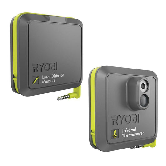 PHONE WORKS Laser Distance Measurer and Infrared Thermometer RYOBI Tools