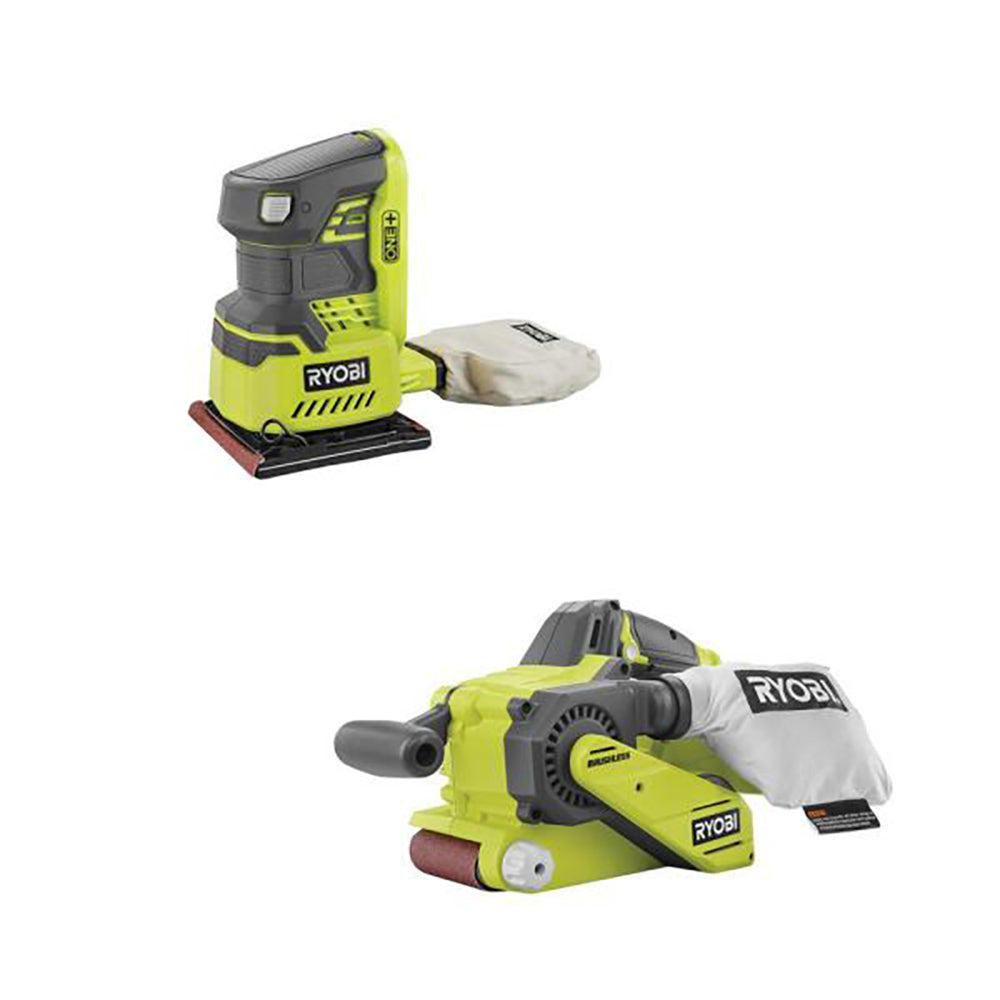 18V ONE+ Brushless Belt Sander & Quarter Sheet Sander RYOBI Tools