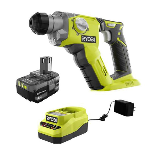 18V ONE+ 1/2" SDS-Plus Rotary Hammer Kit with (1) 4.0 Ah Battery and Charger RYOBI Tools