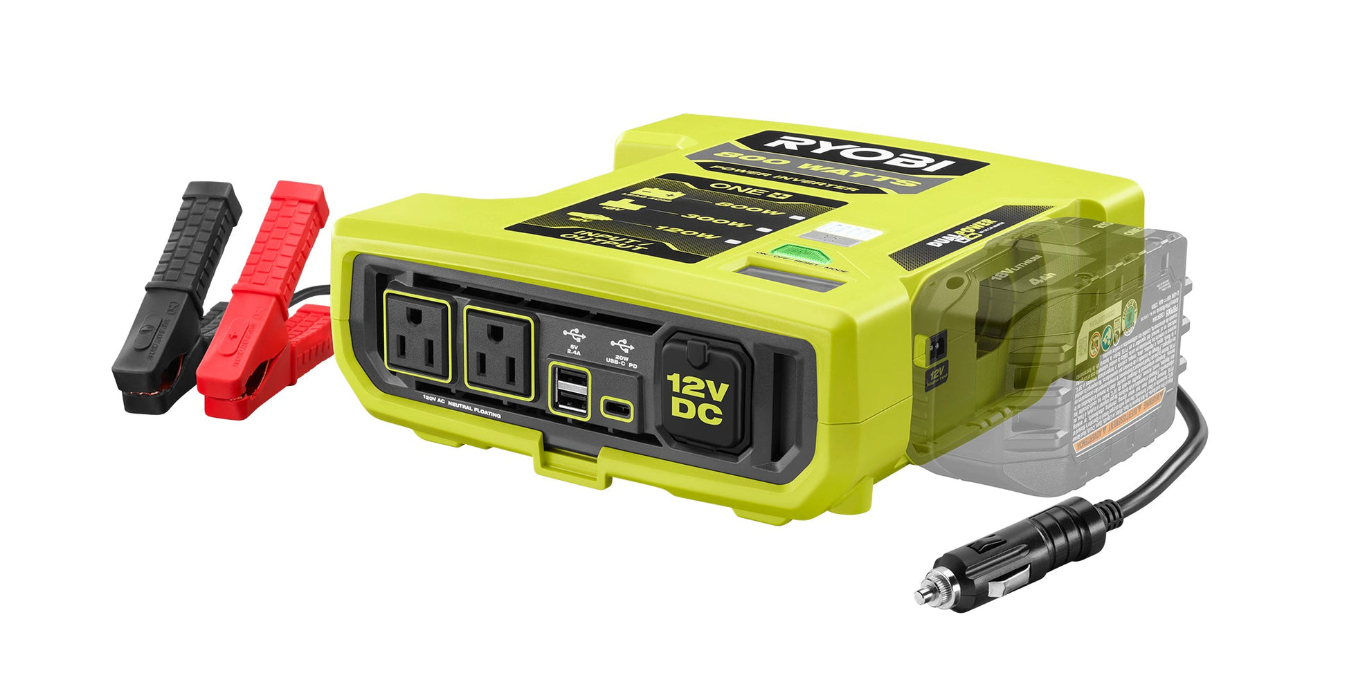18V ONE+ 800-Watt Automotive Power Inverter Image 5