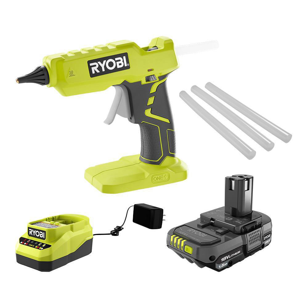 ONE+ GLUE GUN KIT W/3 1/2 IN GLUE STICKS RYOBI Tools