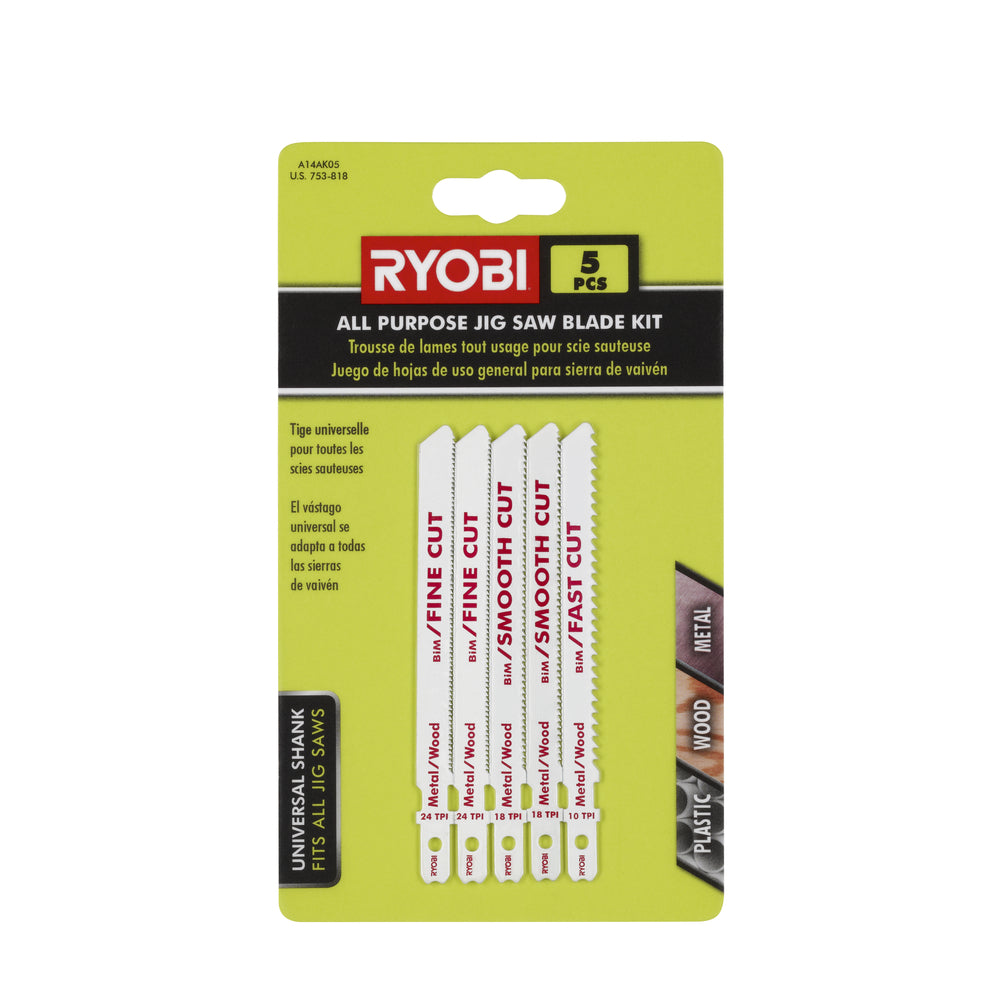 5PC. All Purpose Jig Saw Blade Kit Image 2