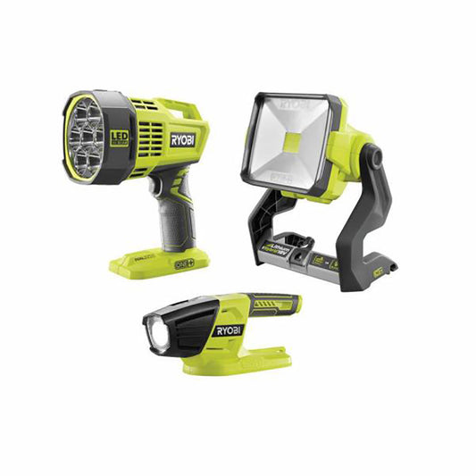 18V ONE+ 3-Tool Light Combo Kit with Hybrid Spot Light, Hybrid Work Light, and LED Light (Tools Only) RYOBI Tools
