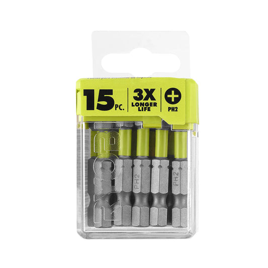 15 PC. 2" Bulk Impact Drive Bit Set RYOBI Tools