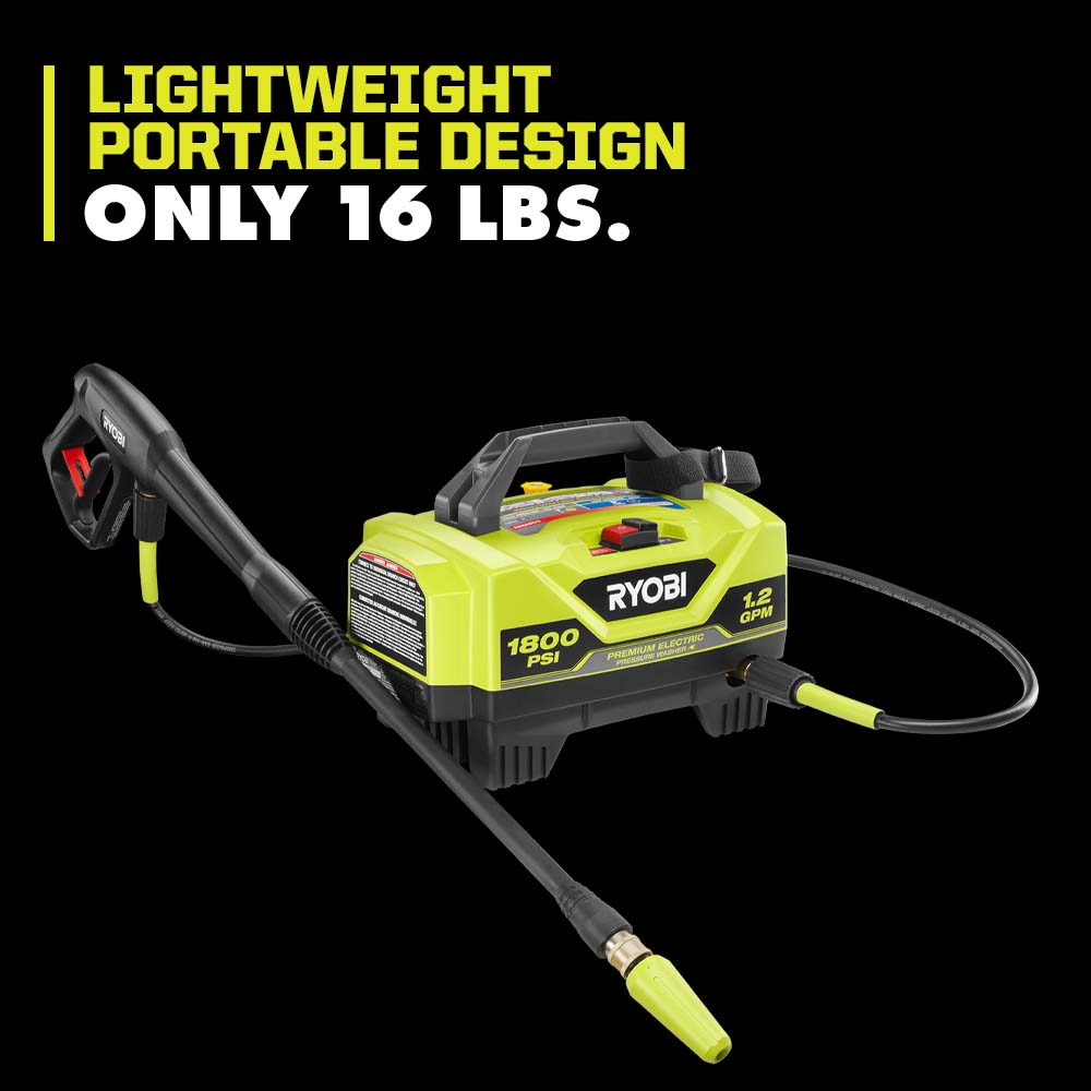 1800 PSI 1.2 GPM Electric Pressure Washer Image 9
