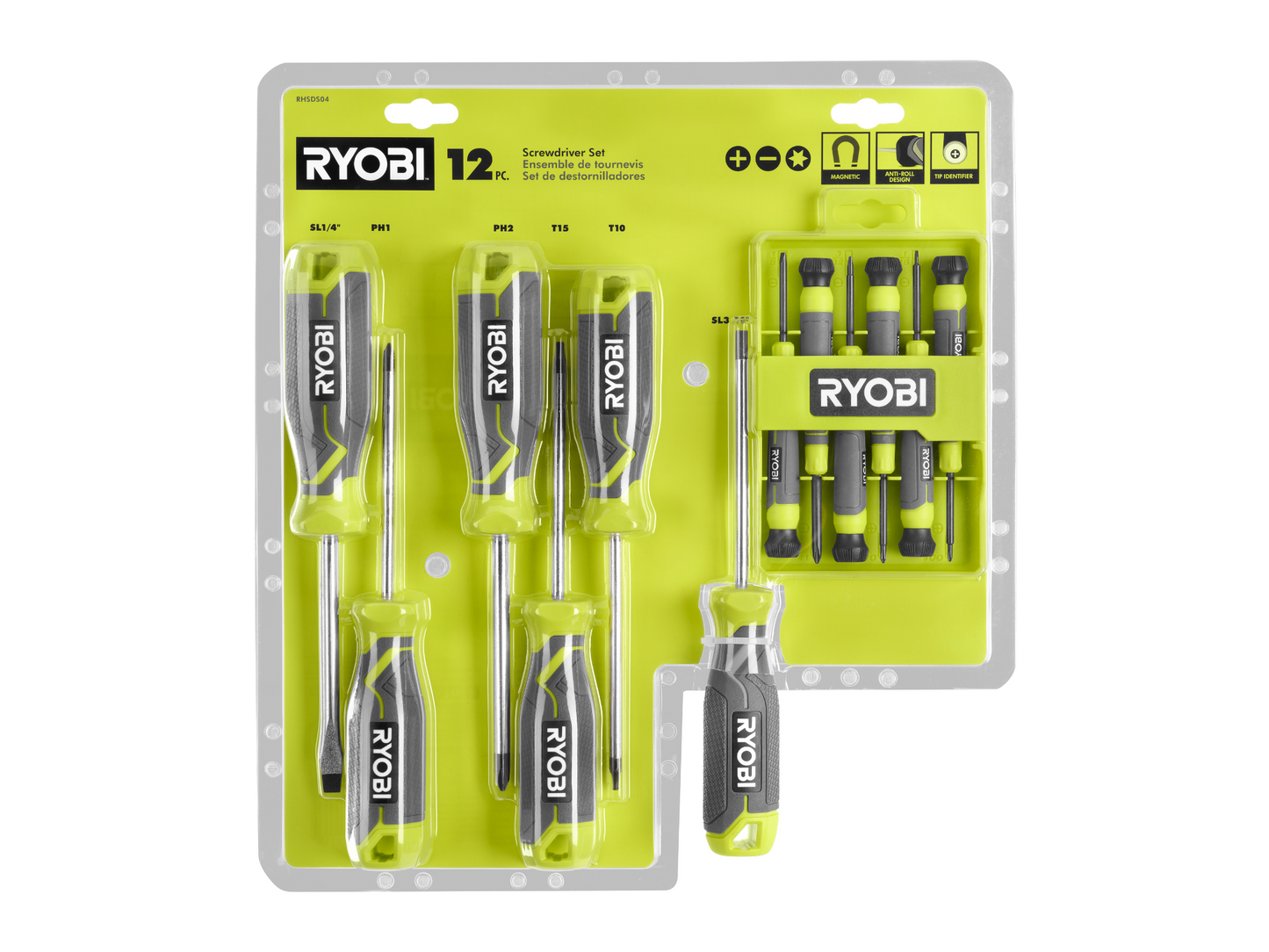Screwdriver Set (12-Piece) with Cushion Grip Handles Image 9