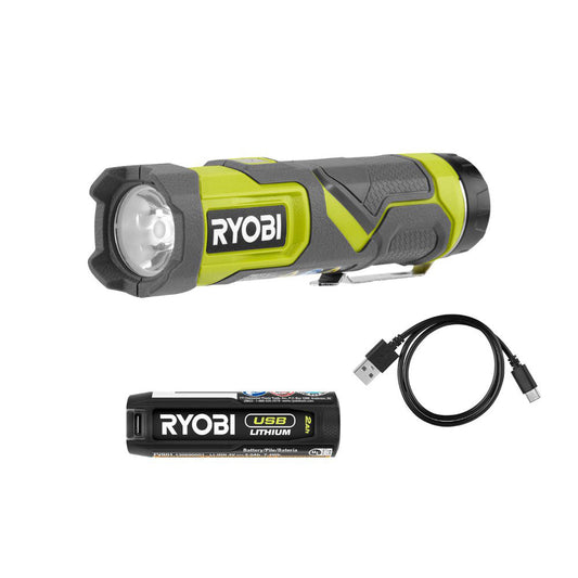 USB LITHIUM COMPACT LED FLASHLIGHT KIT RYOBI Tools