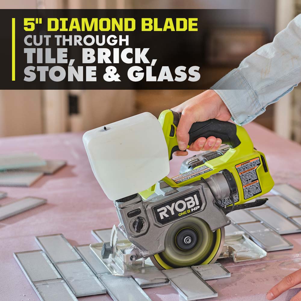 18V ONE+ BRUSHLESS 5" HANDHELD TILE/MASONRY SAW KIT Image 8