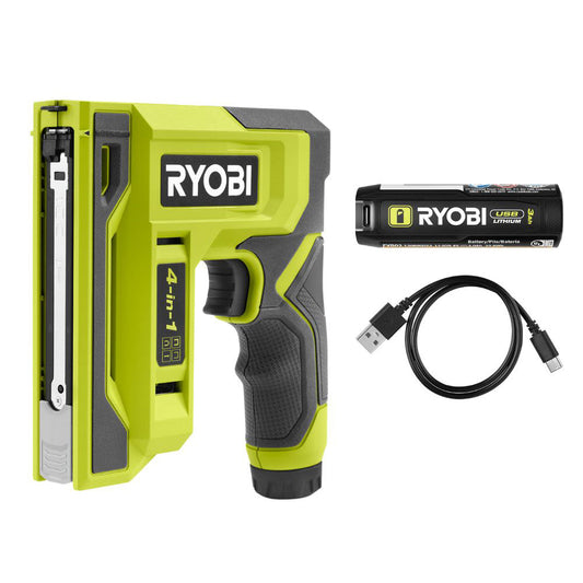 USB Lithium 4-in-1 Craft Stapler/Nailer Kit RYOBI Tools