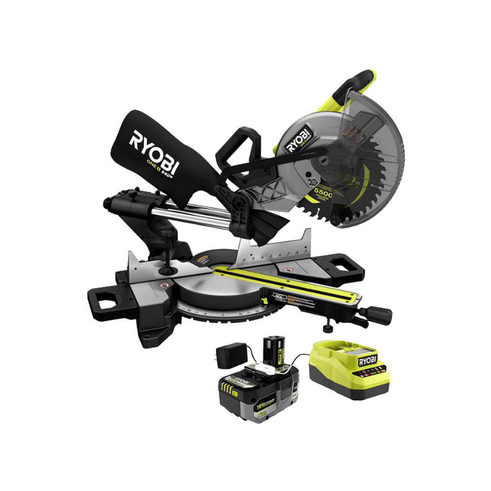 18V ONE+ HP BRUSHLESS 10" SLIDING COMPOUND MITER SAW KIT RYOBI Tools