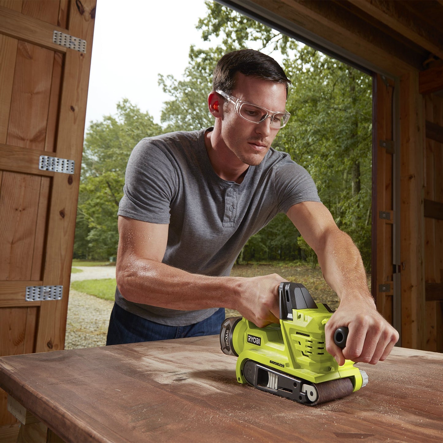 18V ONE+ Brushless Belt Sander Image 8