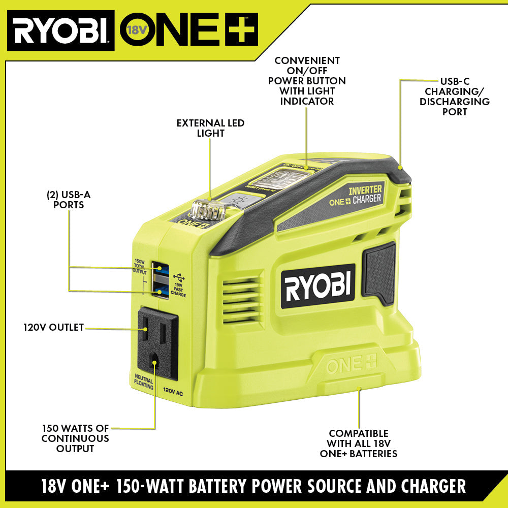 18V ONE+ 150-WATT BATTERY POWER SOURCE AND CHARGER Image 3