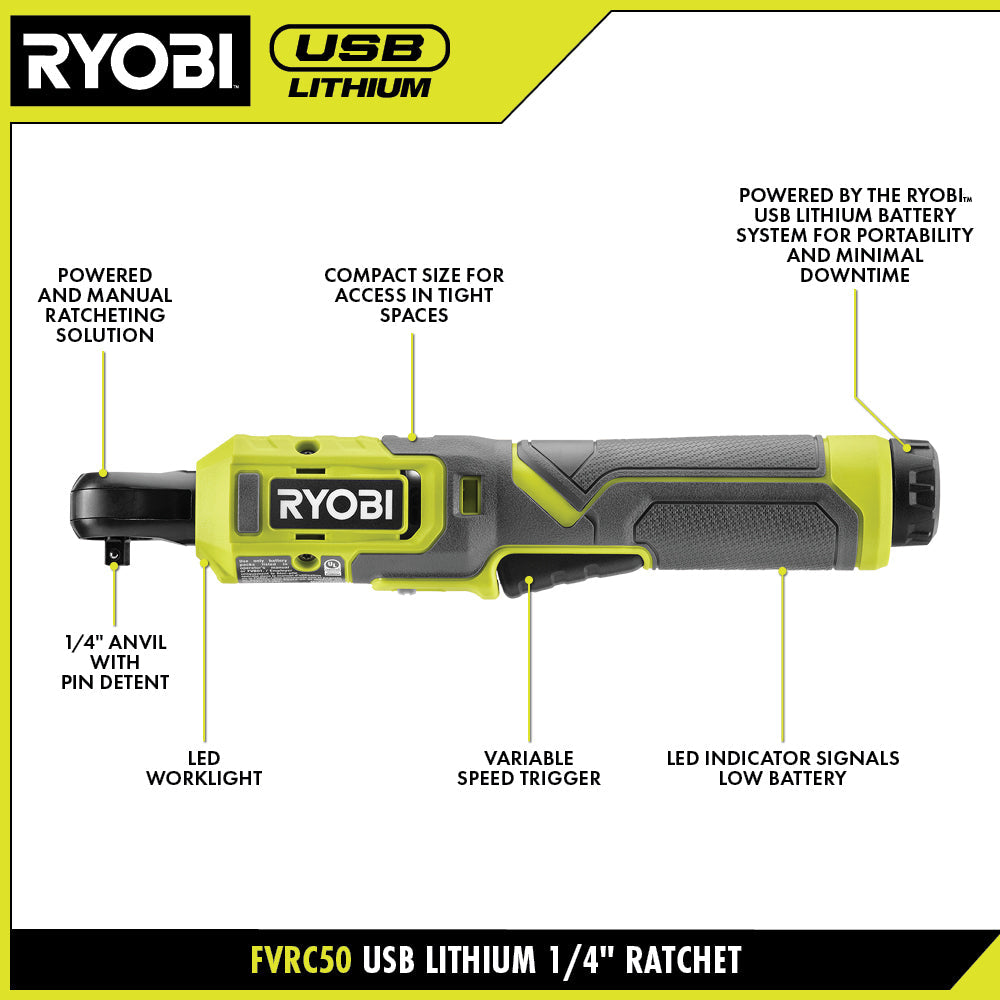 USB LITHIUM 1/4" RATCHET KIT Image 3