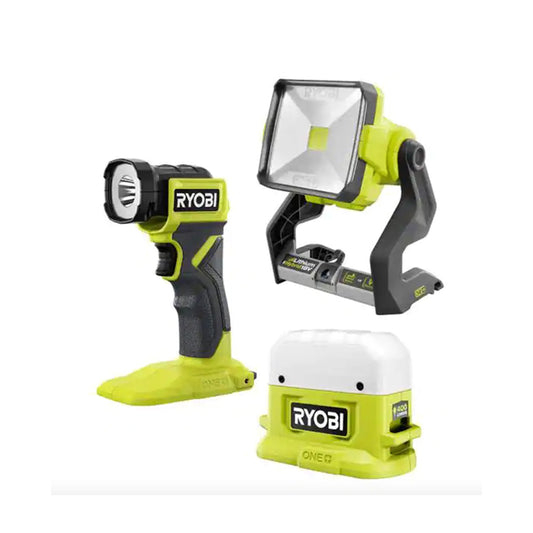 ONE+ 18V Cordless 3-Tool Lighting Kit with Work Light, Compact Area Light, and LED Light Image 1