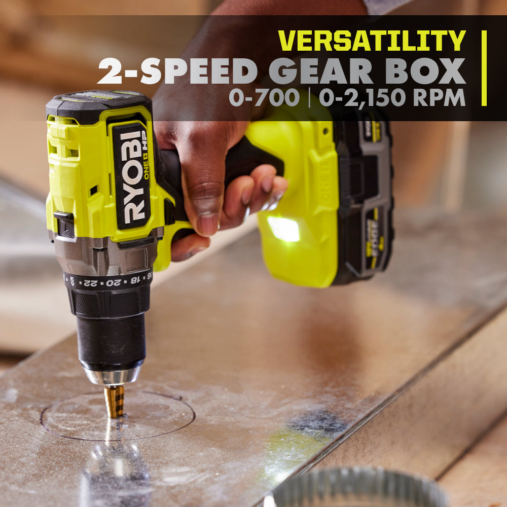 18V ONE+ HP Brushless 1/2" Drill/Driver Kit RYOBI Tools