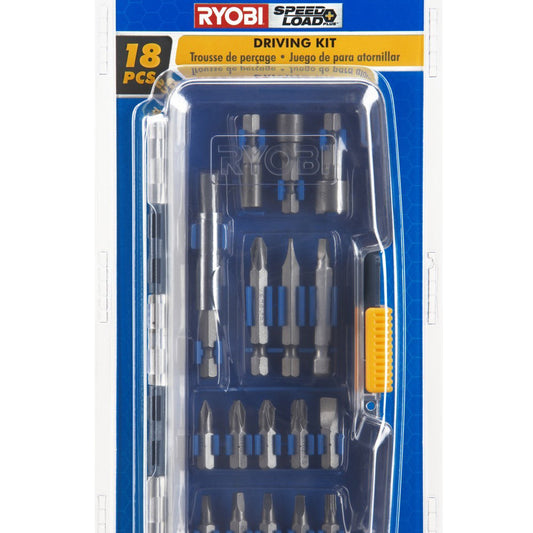 18 PC. Speed Load+ Driving Bit Set RYOBI Tools