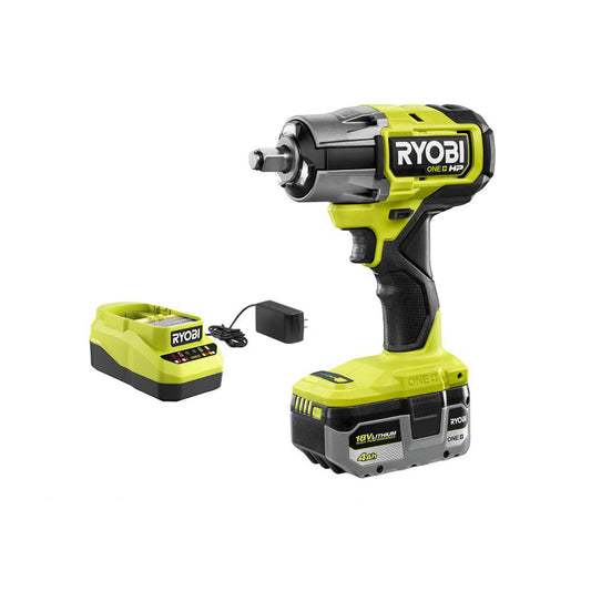 18V ONE+ HP Brushless 4-Mode 1/2" Impact Wrench Kit RYOBI Tools