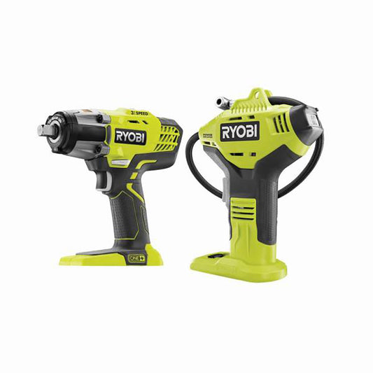18V ONE+ 1/2" Impact Wrench and Power Inflator Kit (Tools Only) RYOBI Tools