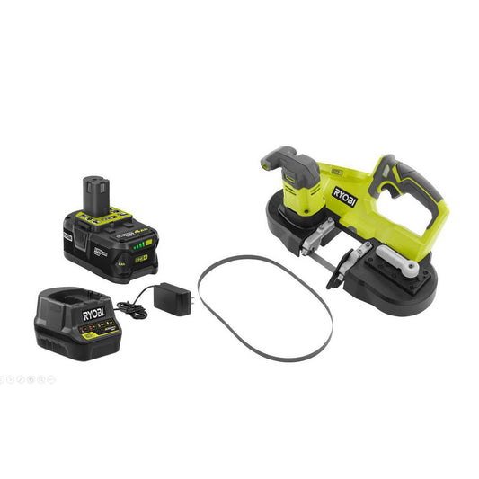 18V ONE+ 2-1/2" Compact Band Saw with (1) 4.0 Ah Battery and Charger RYOBI Tools