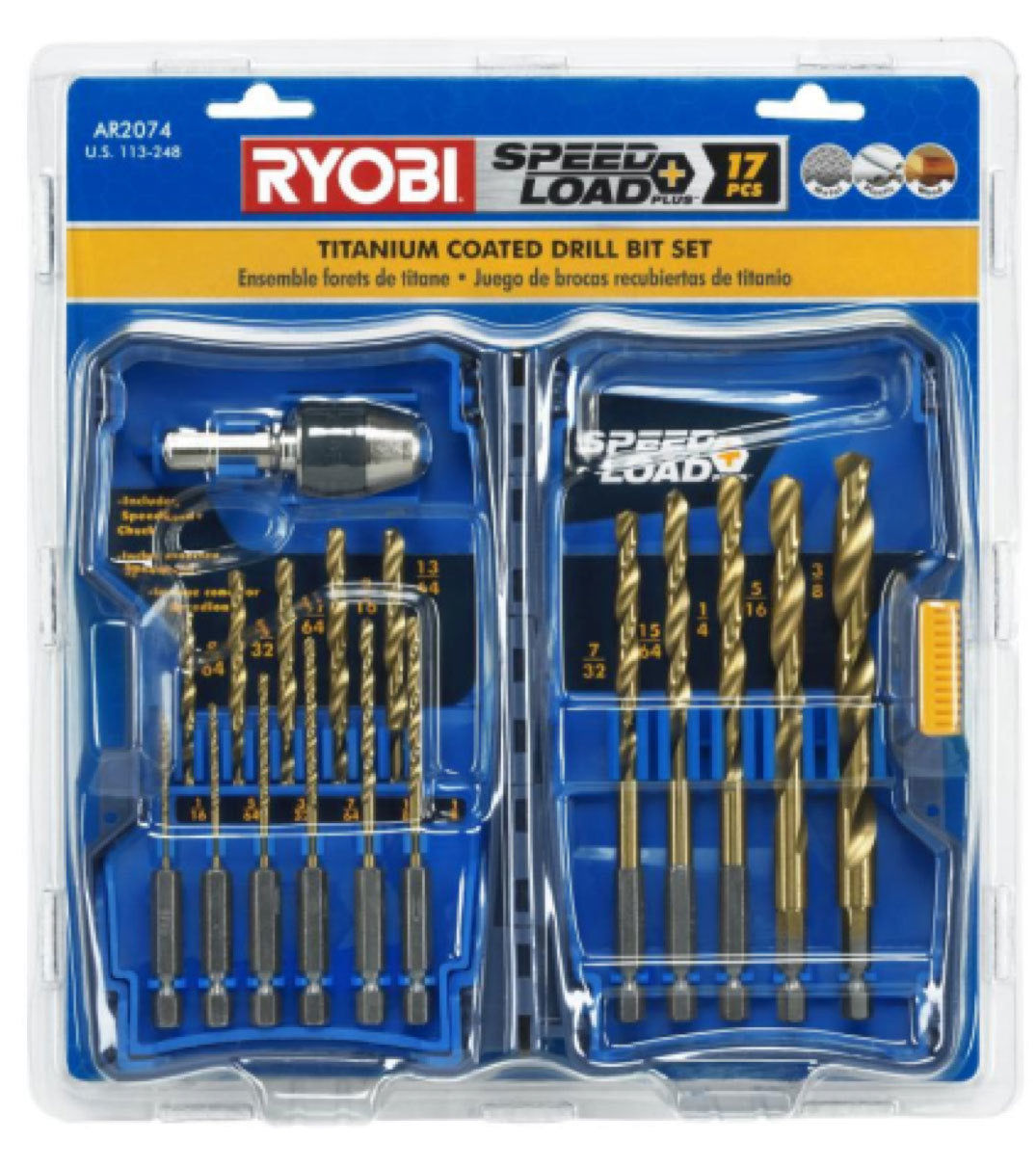 17 PC. Titanium Drill Bit Set Image 2