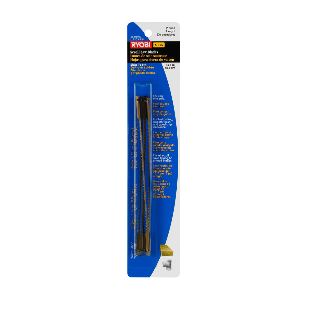 6 PC. Scroll Saw Blades RYOBI Tools