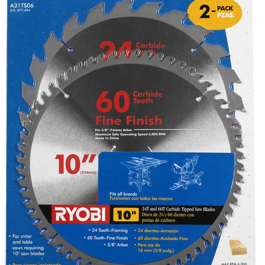 10" Saw Blade - 2 Pack RYOBI Tools