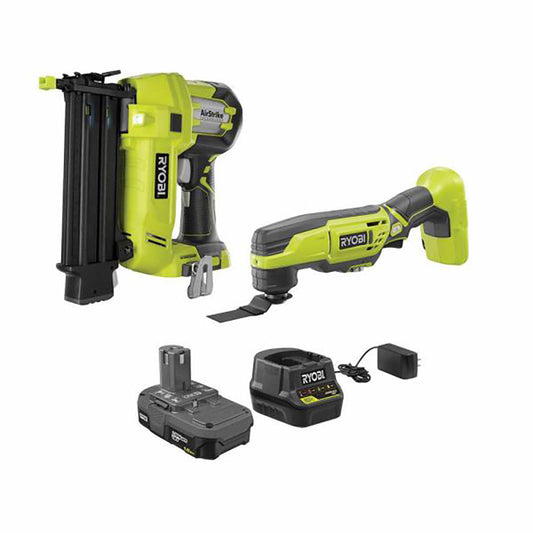 18V ONE+ 18-Gauge Brad Nailer and Multi-Tool Combo Kit with (1) 1.5 Ah Battery and Charger RYOBI Tools
