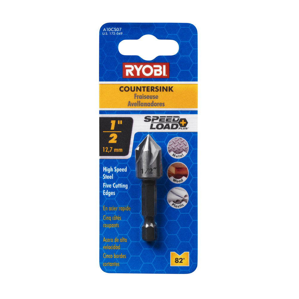 SpeedLoad Plus 1/2" High-Speed Steel Countersink RYOBI Tools