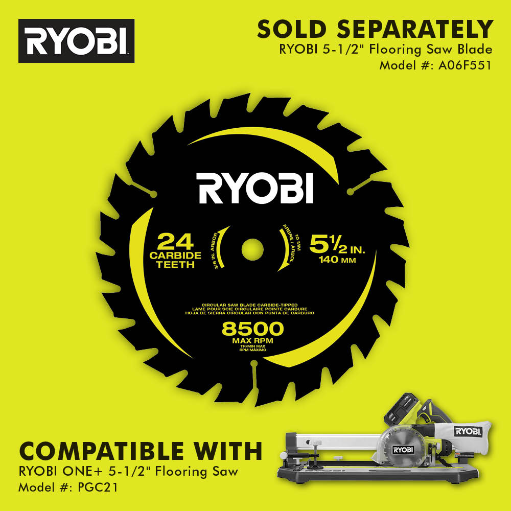 18V ONE+ 5-1/2" Flooring Saw Kit Image 9