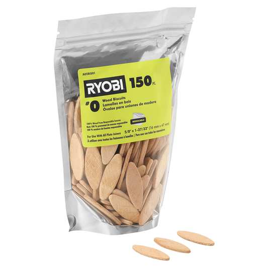 150 PC. #0 Wood Biscuits