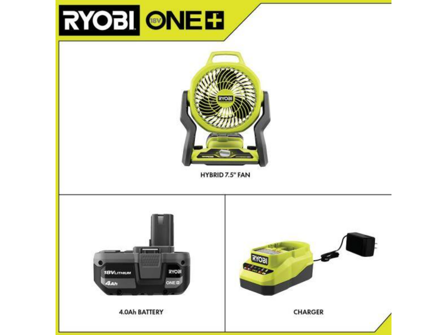 18V ONE+ HYBRID WHISPER SERIES 7.5" FAN KIT Image 2