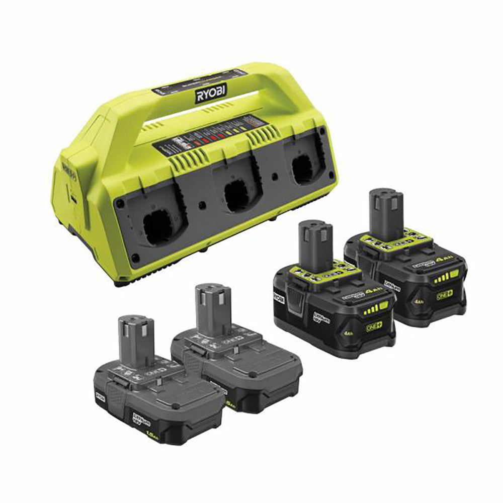 18V ONE+ Super Charger Kit with (2) 1.5 Ah Battery and (2) 4.0 Ah Battery RYOBI Tools