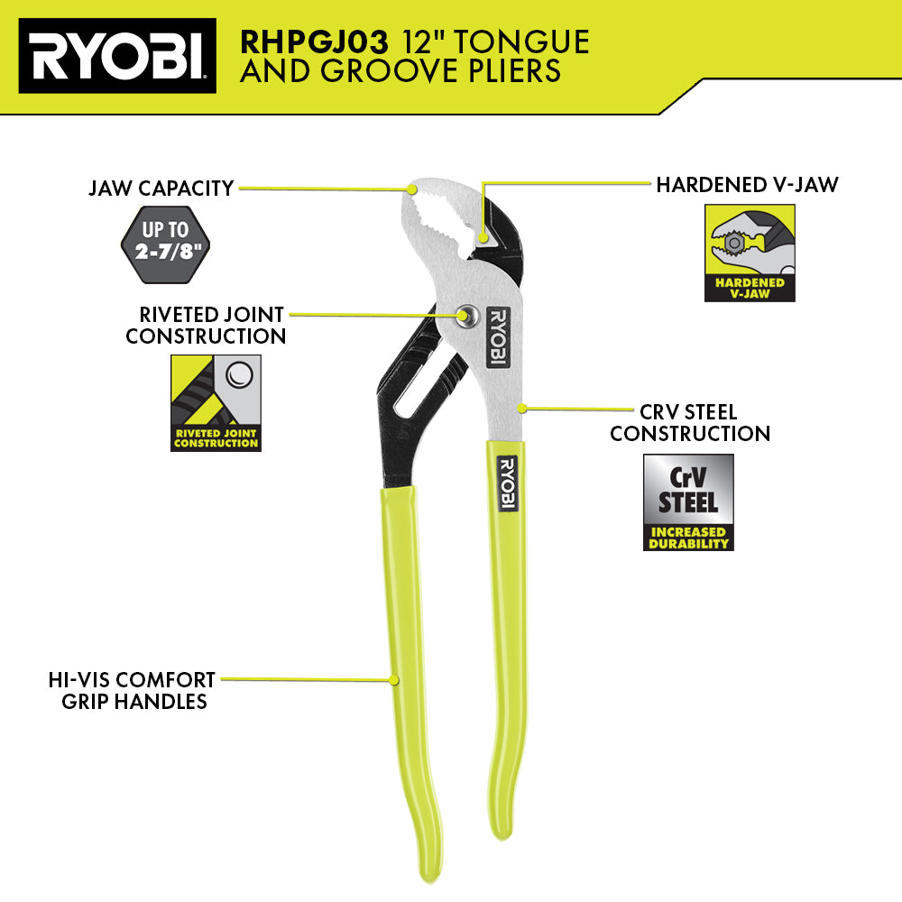 12" TONGUE AND GROOVE PLIER Image 2