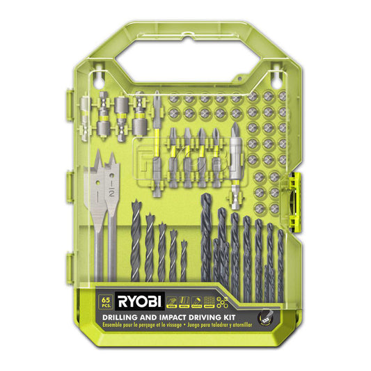 65 PC. DRILL AND IMPACT DRIVE SET RYOBI Tools