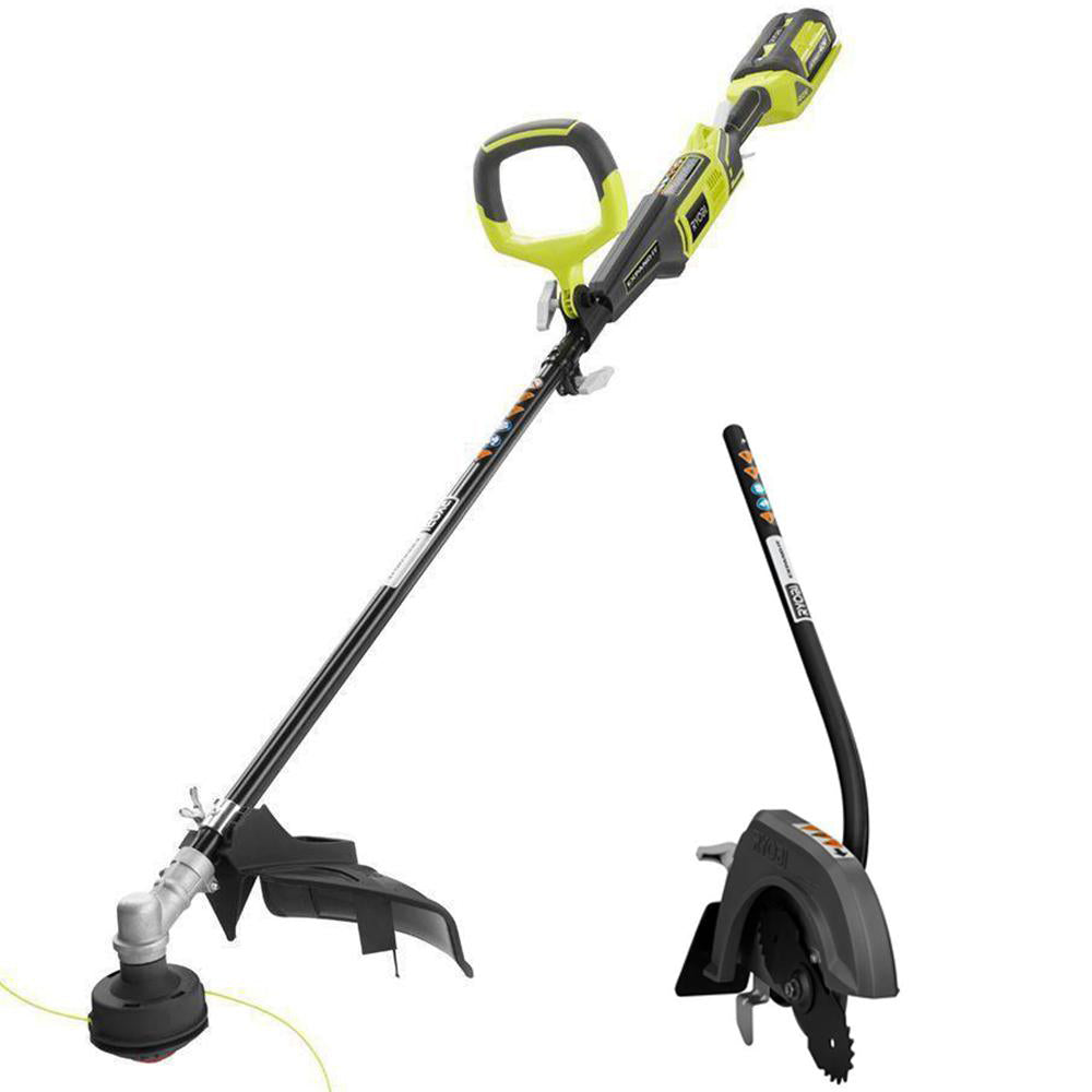 Expand-it 40V Straight Shaft Trimmer w/ Edger Attachment - 2.6 Ah Battery and Charger Included RYOBI Tools