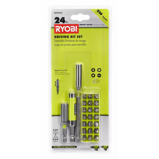 24PC IMPACT RATED DRIVING BIT SET RYOBI Tools