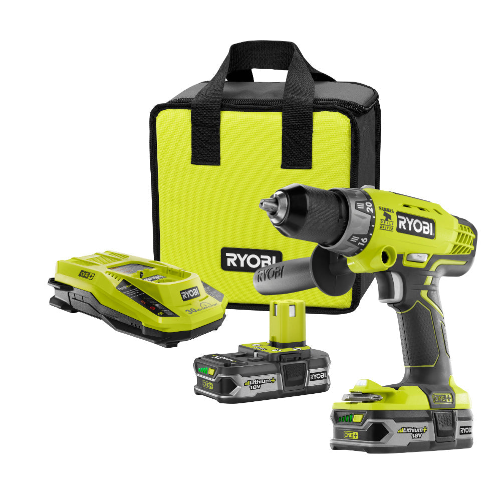 18V ONE+™ LITHIUM+™ Hammer Drill/Driver Kit RYOBI Tools