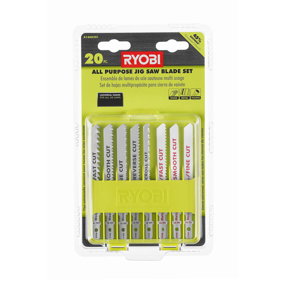 20PC ALL-PURPOSE JIGSAW BLADE SET RYOBI Tools