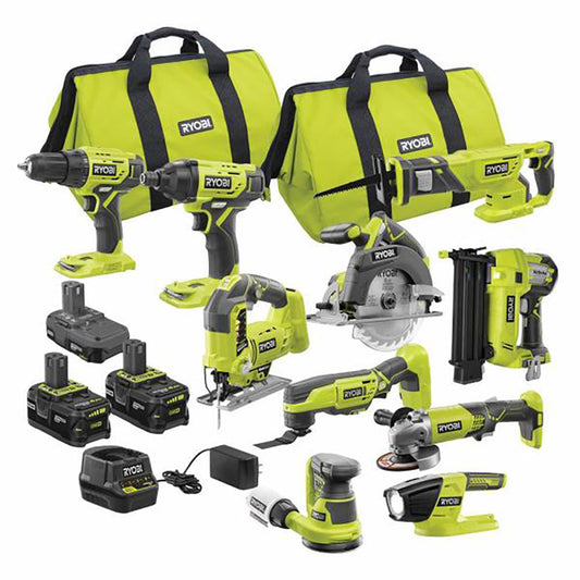 18V ONE+ 10-Tool Combo Kit with 3 Batteries and Charger RYOBI Tools