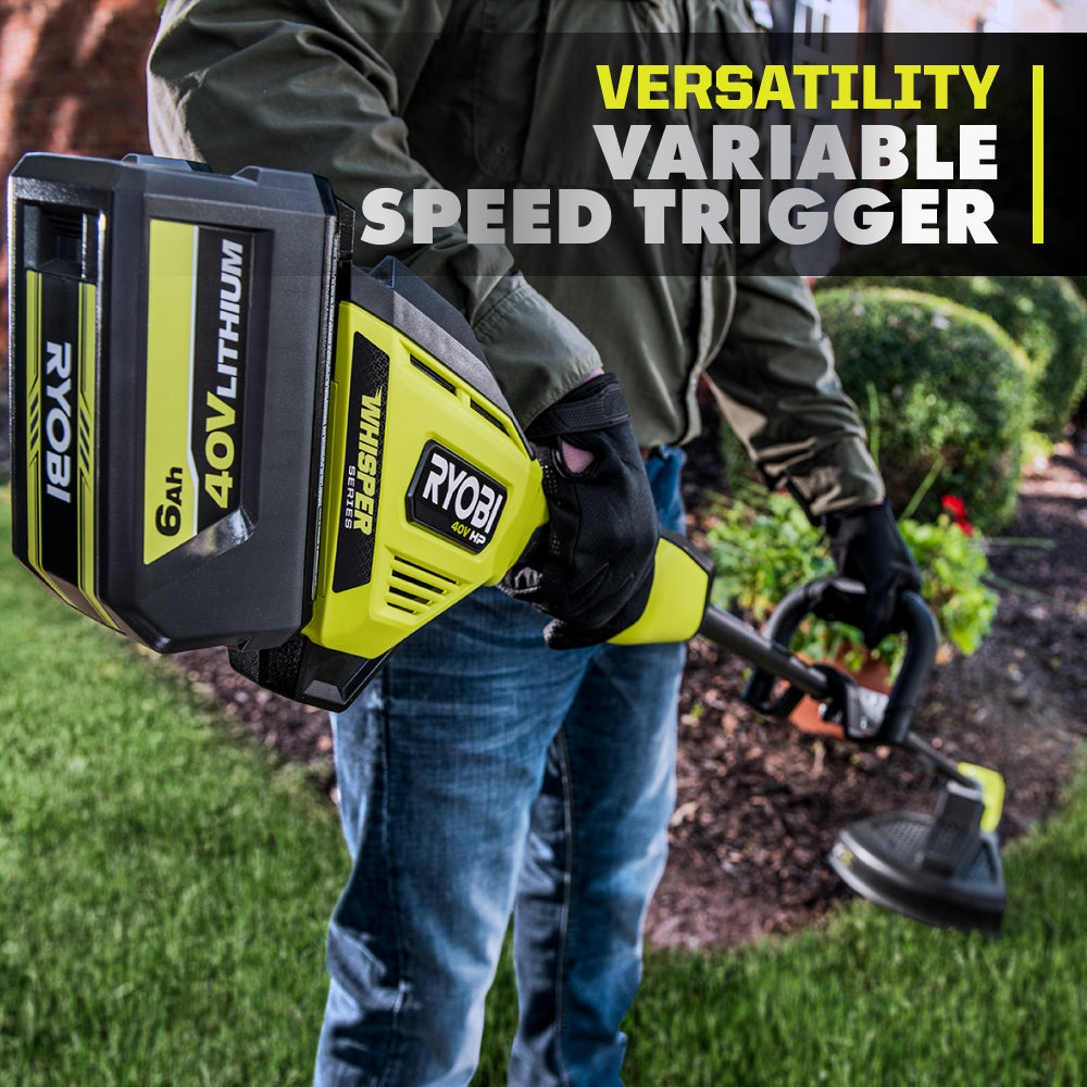 40V HP Brushless 17” String Trimmer Kit RYOBI Tools
