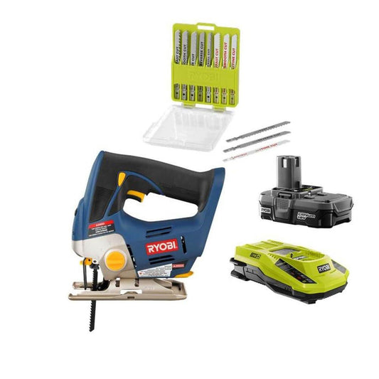 18V ONE+ Jigsaw Kit with Blade Kit (20-Piece) RYOBI Tools