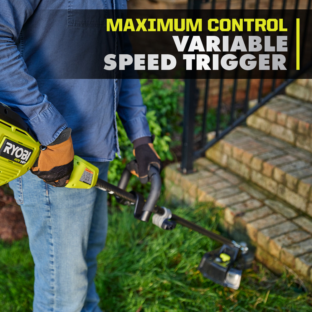 40V HP Brushless 16" Attachment Capable String Trimmer Kit RYOBI Tools