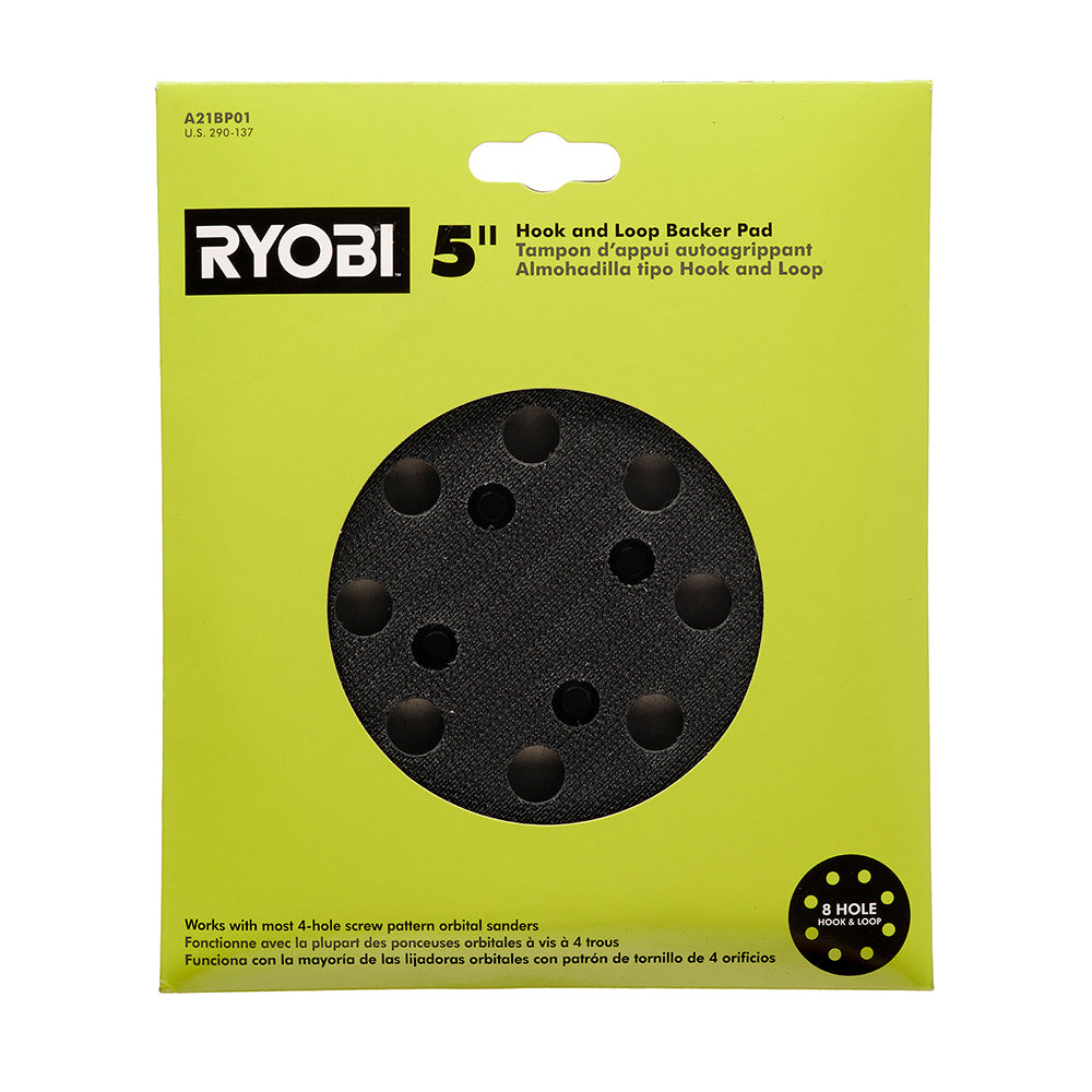 5" BACKER PAD FOR ORBITAL SANDERS RYOBI Tools